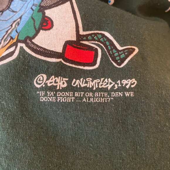 VINTAGE 1993 ECHO UNLIMITED ECKO GRAFFITI HIP HOP LONG SLEEVE - Picture 8 of 16
